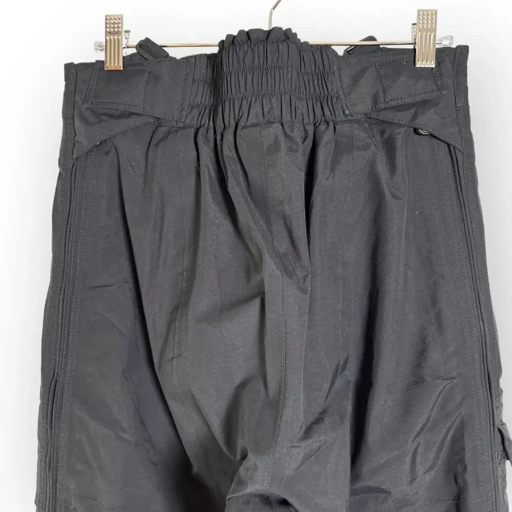 EMS Eastern Mountain Sports Gore-Tex Snow Pants SIZE S Black Full Side Zip FLAW
